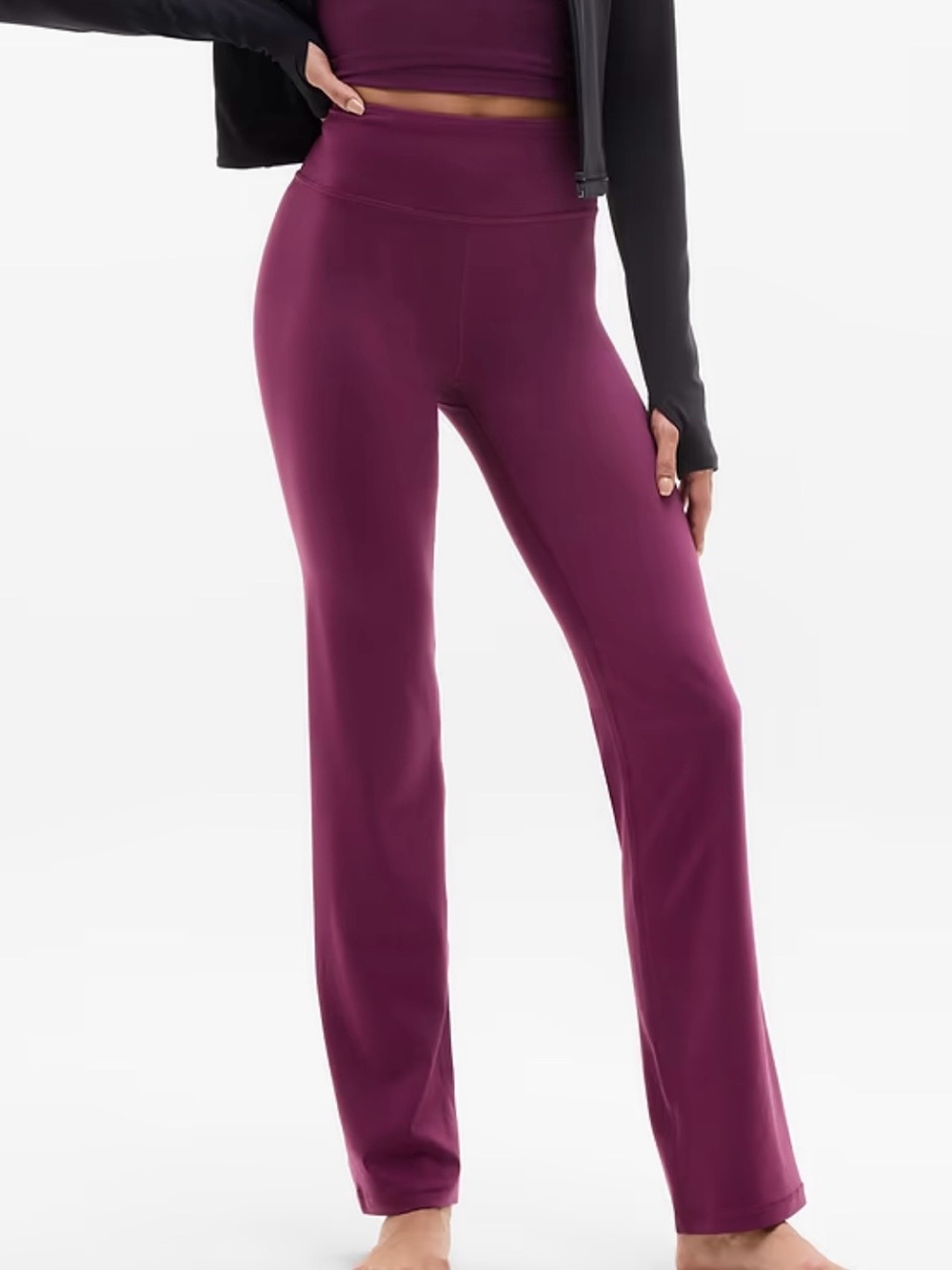 Athleta Elation Ultra High Rise Straight Leg Pant— Plum Size XS